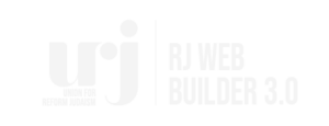 white URJ logo; says URJ, Union for Reform Judaism and RJ Web Builder 3.0